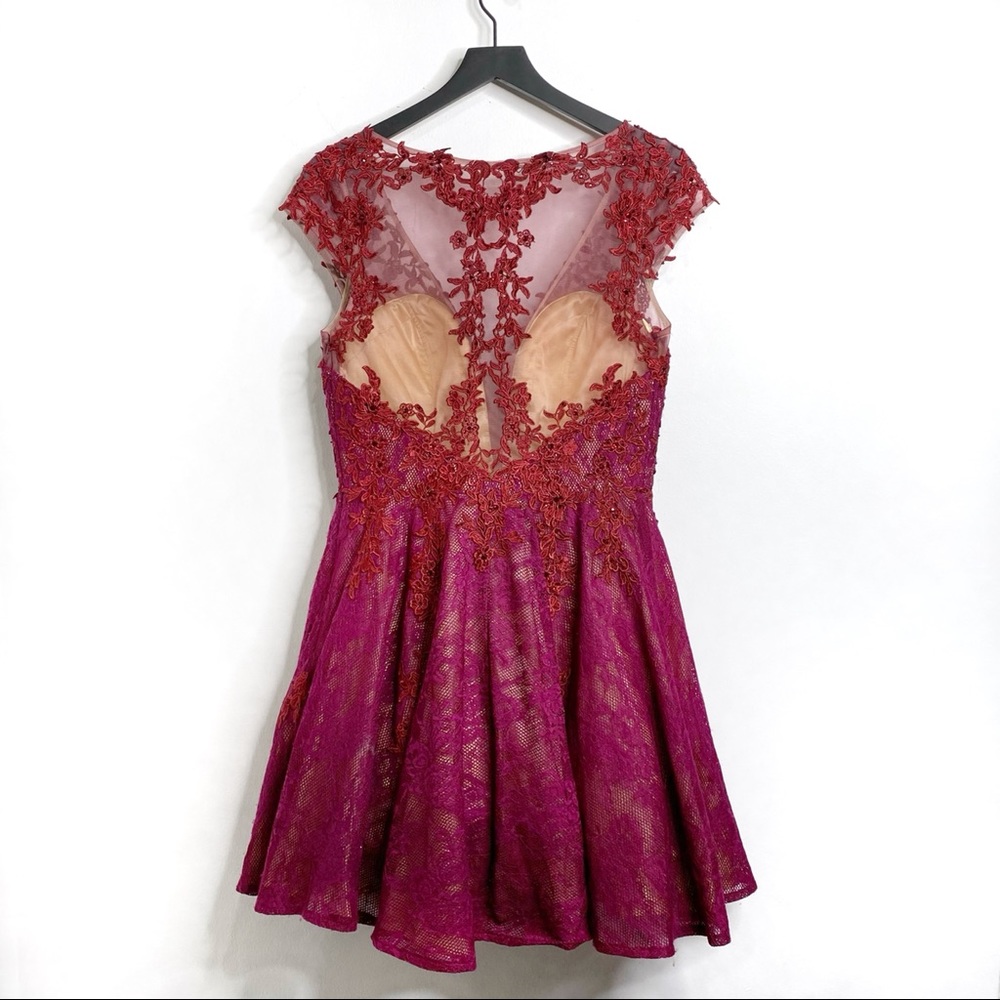 Envious Couture Prom by Karishma Beaded Lace Illusion Dress - Picture 8 of 15